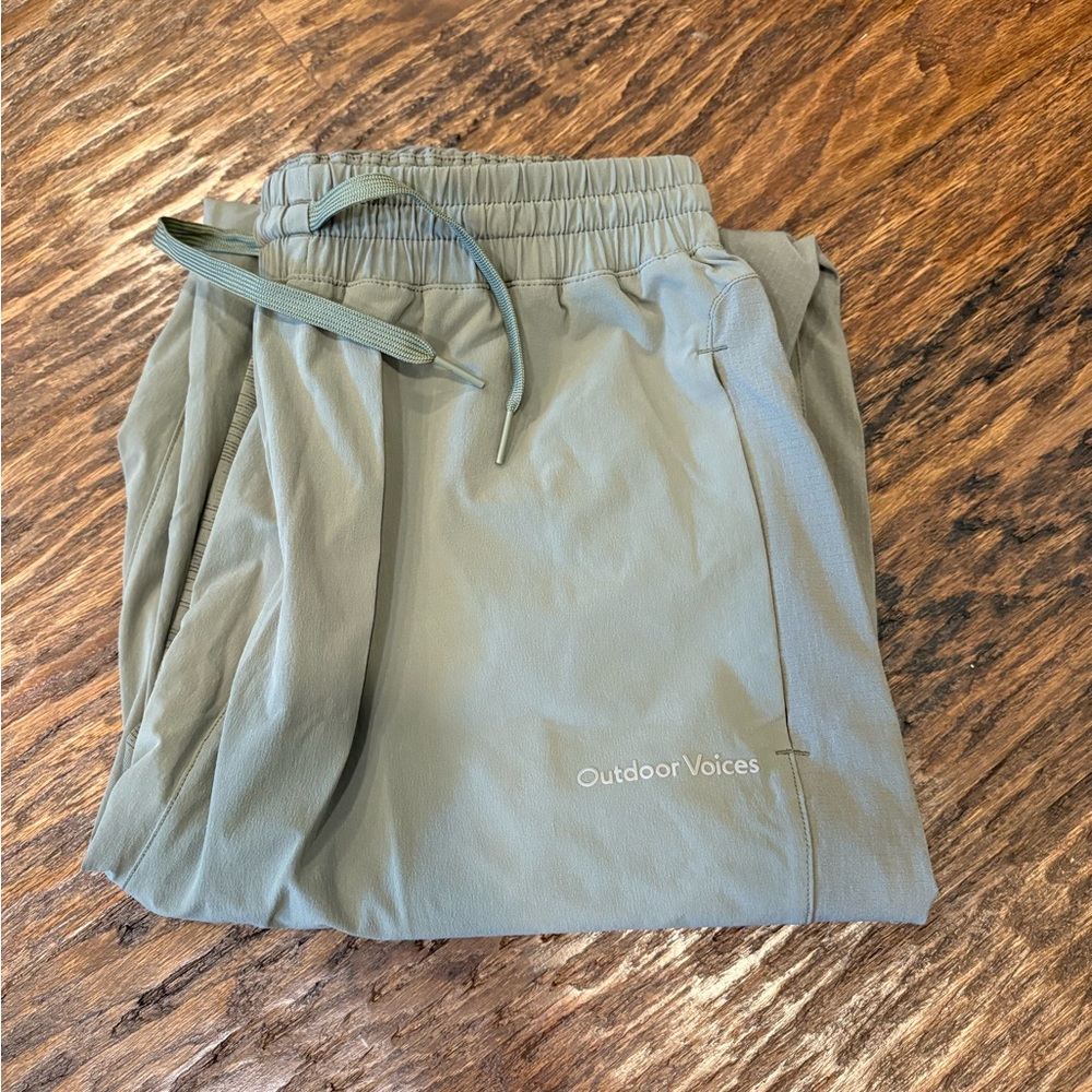 Outdoor Voices Sage Green Track Joggers
